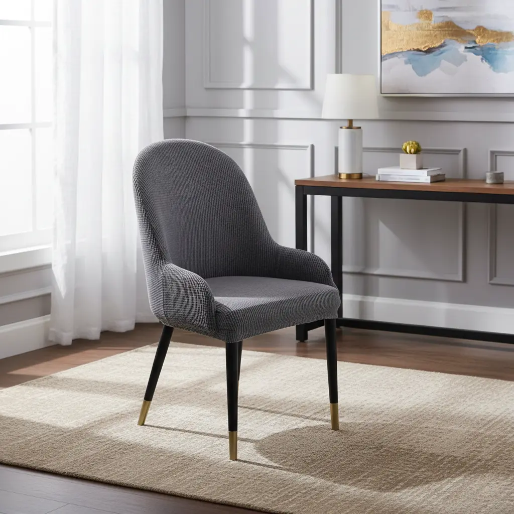 Textured Grey Lounge Chair