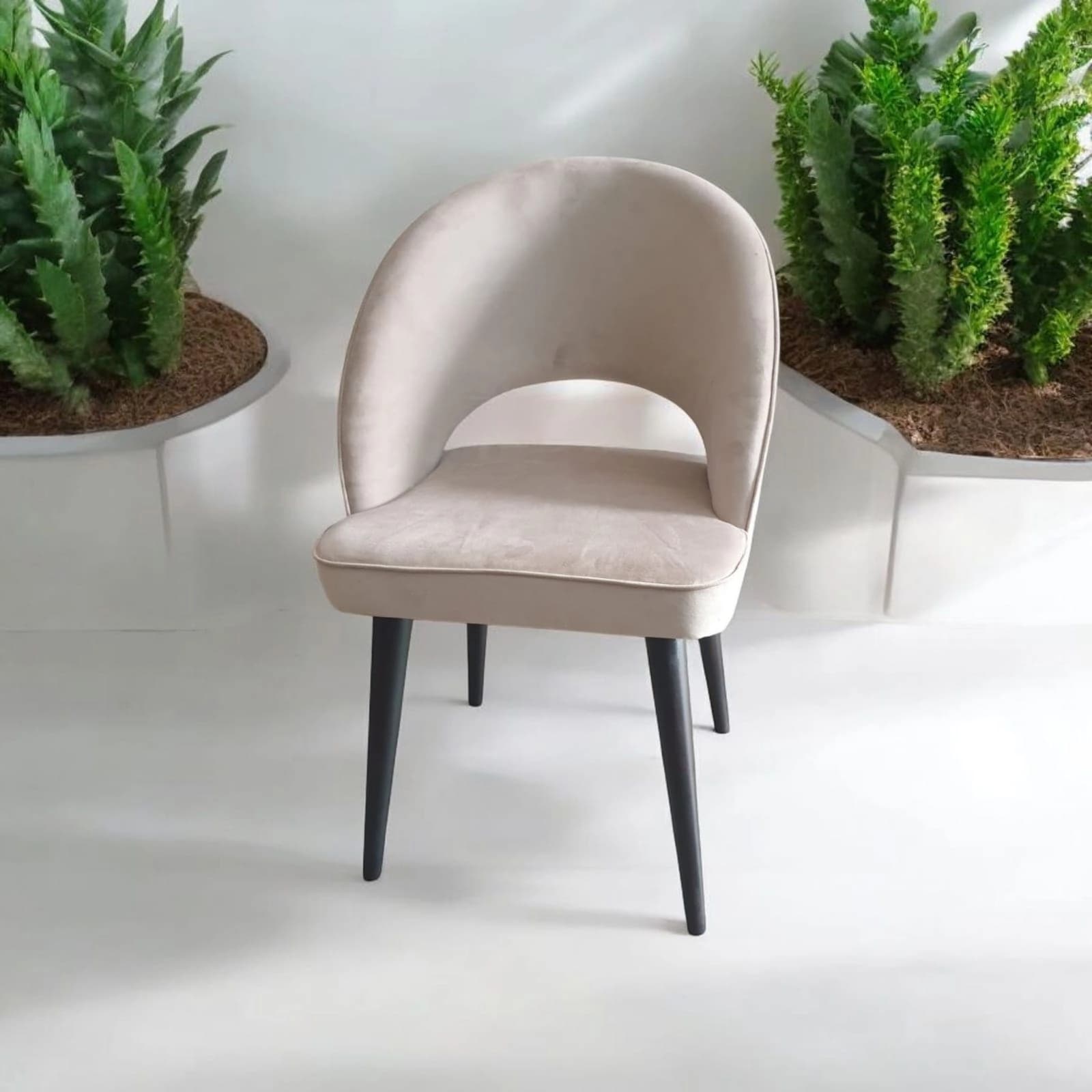 Beige Upholstered Chair