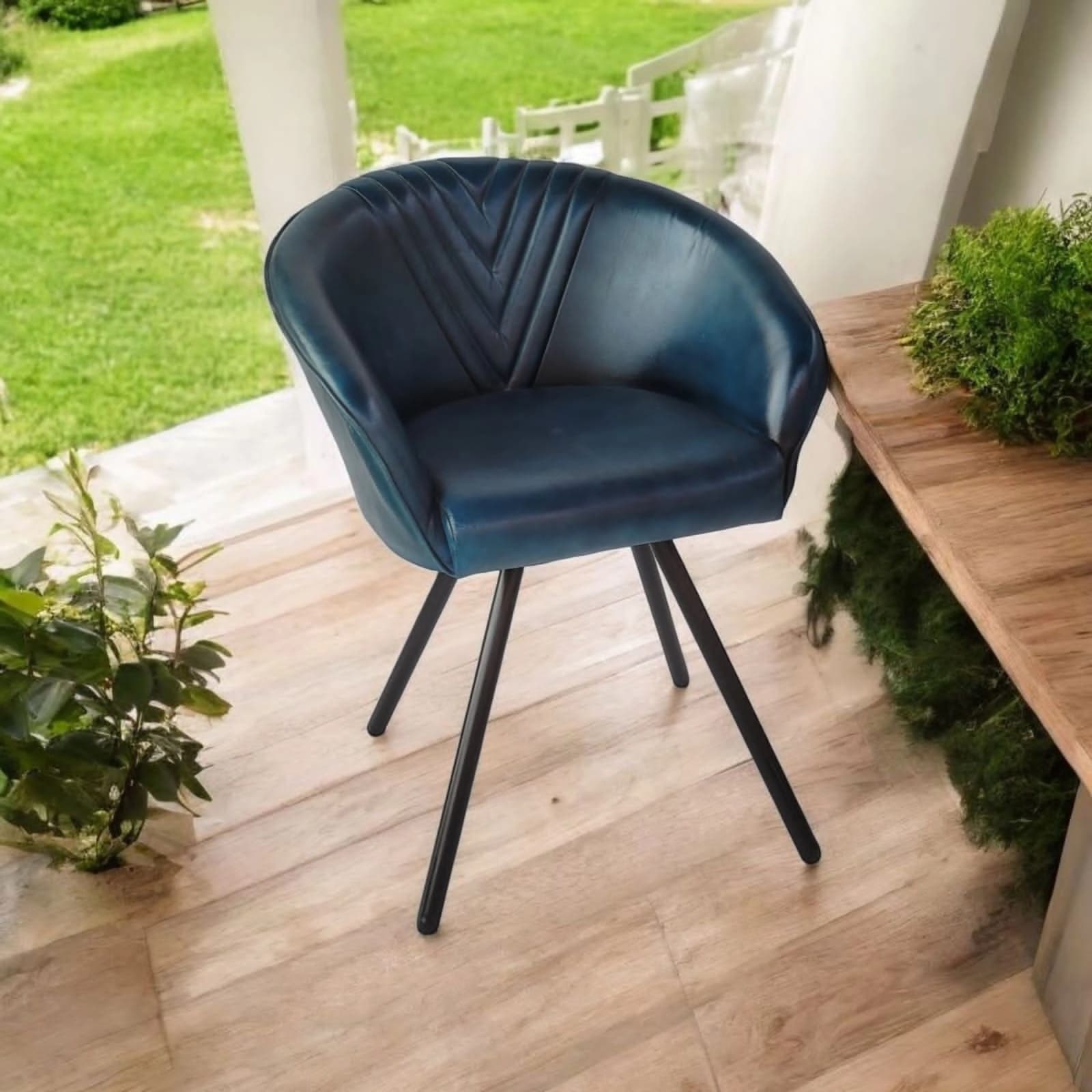 Dark desaturated blue Chair