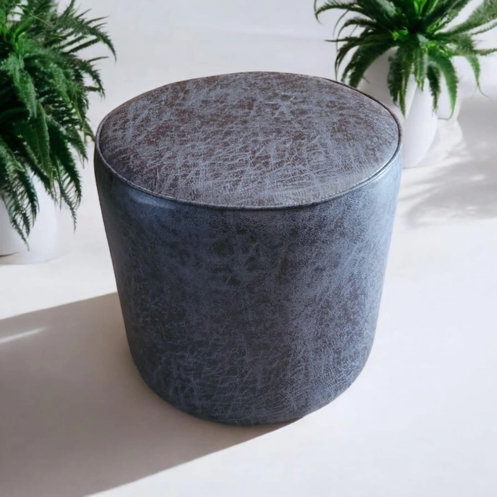 Vintage Blue Pouf